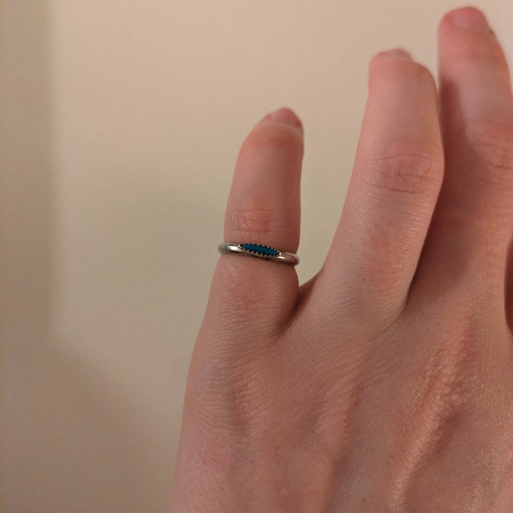 Vintage Sterling Silver Turquoise Ring